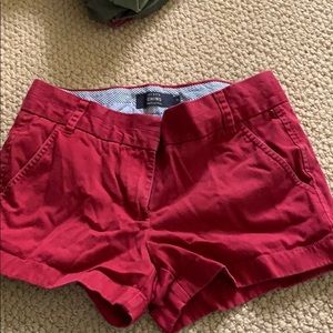 Jcrew chino red shorts